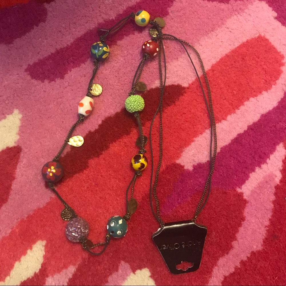 Hand Painted Beaded Necklace